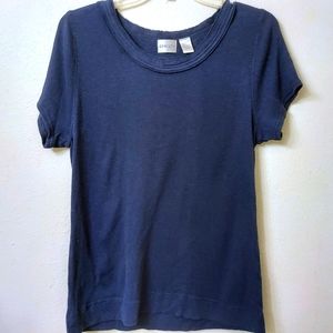 Chico's Claudia Ribbed Top Derby Blue Size 12 (Chico’s 2)